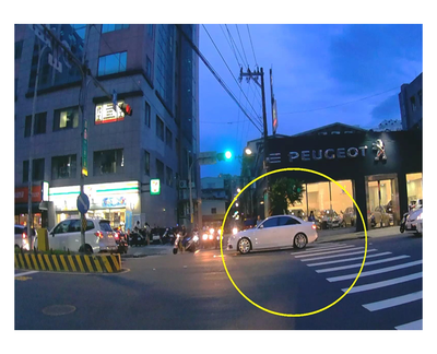 路口未淨空阻擋橫向車流