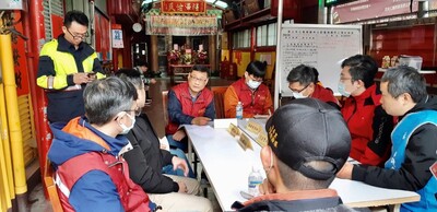 3月23日樹林大安路與中山路二段路口自來水破管成立前進指揮所