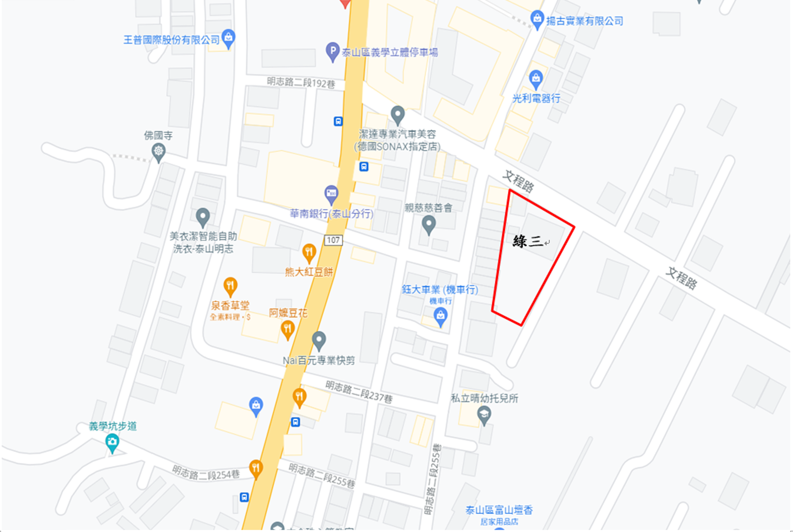 綠三停車場位置圖