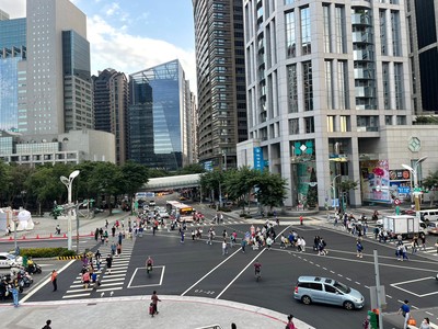 板橋縣民大道與新府路口行人專用時相