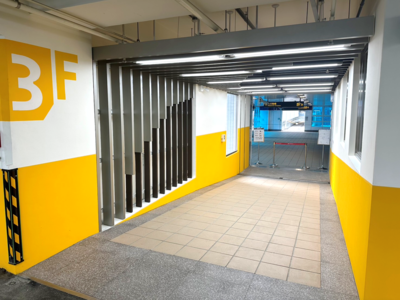新莊區捷運幸福站立體停車場是新北市第一座與捷運站設有連通道的停車場
