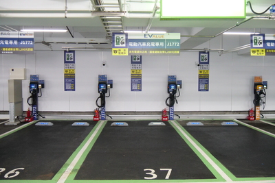 重陽公園停車場建置6座充電樁