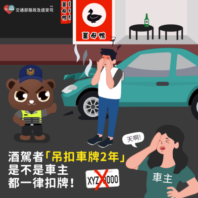 吊扣牌照2年