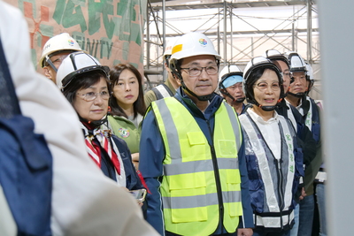 市長今日視察蘆洲長安立體停車場工程進度
