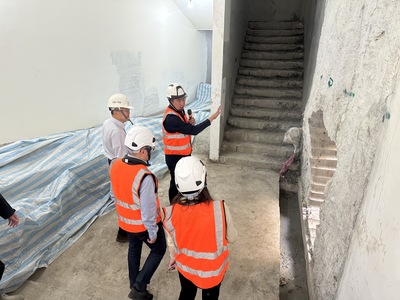 「永平國小地下停車場廉政平臺」成員實地至工地了解工程進度