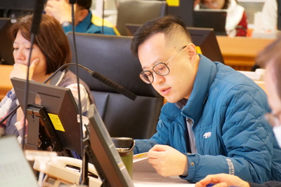 交通警察大隊長進行專案報告