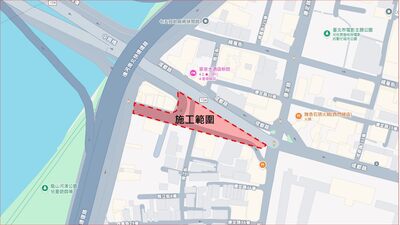 中興橋引道拆除及拓寬工程施工範圍