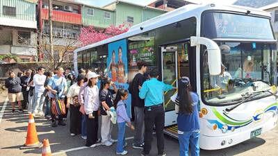 淡水天元宮櫻花專車