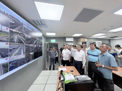 淡江大橋橋管中心監控橋上車流狀況