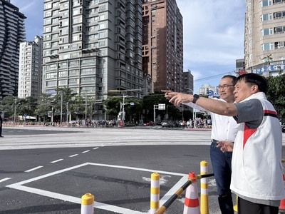 市長視察淡水區沙崙路與中正路口車流紓解狀況