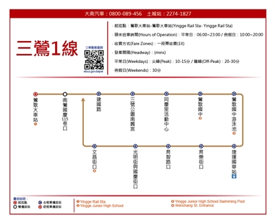 三鶯1線路線圖